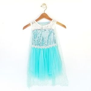 FROZEN ELSA sequin & lace tulle dress with Cape
